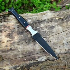 CUSTOM HANDMADE DOUBLE EDGED HUNTING D2 STEEL DAGGER BOOT KNIFE WITH SHEATH picture