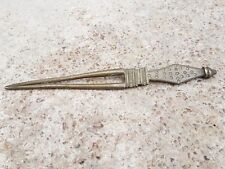 Vintage Old Scarce Handmade Unique Brass Lady Hair Pin Hair Bun Weapon M384 picture