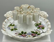 Vintage Ardalt Japan Hand Painted Porcelain Floral Cigarette Holder Ashtray picture