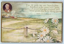 Le Sueur Center Minnesota MN Postcard Poem Ralph Waldo Emerson Flowers c1910's picture