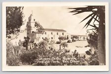 San Diego CA, Junipero Serra Museum Presidio Park, VTG RPPC Real Photo Postcard picture