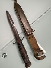 Rusted WW2 US M3 CAMILLUS Guard Mark Fighting Knife w Sheath picture