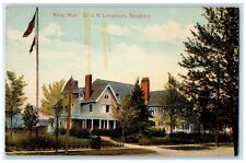 c1910's Dr. J H Lancashire's Residence House Alma Michigan MI Antique Postcard picture