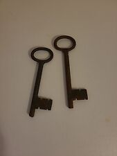 Lot Of 2 Antique Iron Skelton Keys picture