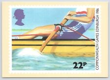 Commonwealth Games~Edinburgh~1986~Person On Rowboat~22P~Sport~Rowing~Continental picture