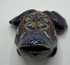Cloisonné Frog Hand Painted Enamel Vintage Figurine picture