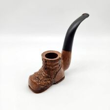 Boot Tobacco Pipe Bent Estate Vintage Italian Imported Briar Figural Smoking picture