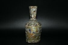 Ancient Near Eastern Sasanian Iridescent Glass Bottle Vessel 6th-8th Century AD  picture