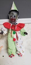 OOAK , creepy evil clown doll, handmade, 18 in tall. Halloween Prop picture