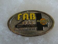 Hard Rock Cafe pin Makati, Philippines 4th Anniversary silver oval w/'FAB 4' picture