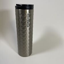 Starbucks Brushed Silver Stainless Steel Quilt Tumbler Grande 16oz. 2015 picture
