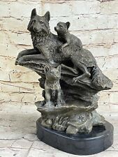 Fine Vintage Artwork Bronze Figure of a German Shepard Dog Dogs Home Decor Sale picture