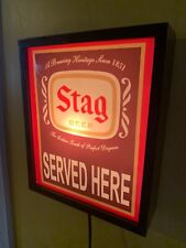Stag Beer Bar Man Cave Lighted Man Cave Advertising Sign picture