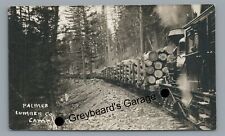 RPPC Palmer Lumber Logging Railroad Train Shay Locomotive OR Real Photo Postcard picture