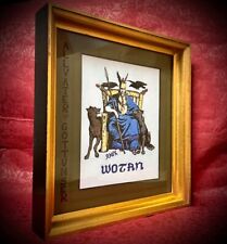 WOTAN OR ODIN FRAMED HAND-COLORED PRINT * GERMANIC NORDIC * NEOPAGANISM * ASATRU picture