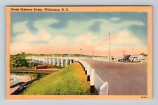 Wilmington NC-North Carolina, Ocean Highway Bridge, Antique Vintage Postcard picture