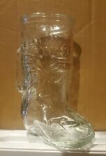 COWBOY STEAK HOUSE KERRVILLE, TEXAS Country Western Boot Shaped Glass Beer Mug picture
