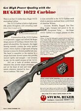 1970 Sturm Ruger 10/22 Carbine Rifle 10-shot rotary magazine Vintage Print Ad picture