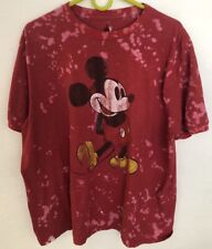 Vintage Disney Parks Adult XL Red Tie Dye T Shirt picture