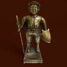 Modern Solid Brass The Figure Depicts A Man Holding A Spear And Shield 4x7.5 in picture