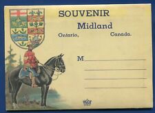Midland Ontario Canada Main Street Post Office harbour scene postcard folder picture