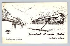 Madison IN-Indiana, President Madison Motel, Advertising Vintage c1970 Postcard picture