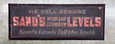 Vintage Sands Level Metal Store Sign 9”x3-1/2 picture