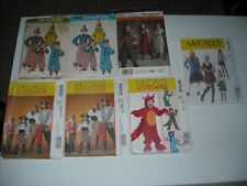 Sewing Patterns Lot Of 7 Costumes McCall's Simplicity Clowns Pirates Fantasy picture