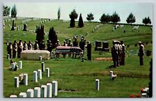 Vintage Postcard WI King Veterans Memorial Cemetery Funeral Grave Stones -2645 picture