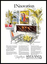 1965 Sylvania Stereo Vintage PRINT AD Contemporary Oriental Lowboy Home Decor picture
