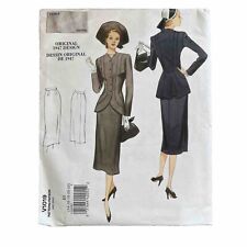 Vogue 1019 Retro Fitted Jacket A-line Flounce Skirt Size 14-16-18-20-22 UNCUT picture