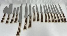 Vintage Regent Sheffield Stainless Steel England Cutlery Set Leaf Design 17 Pcs. picture