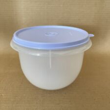 Tupperware Classic Mixing Bowl 4 Cup Small Flat Bottom #270 Blueberry Blue Seal picture