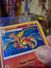 Special Delivery Charizard SWSH075 SWIRL off centre Exclusive Promo Card Sealed. picture