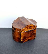 Vintage Brown Tortoiseshell Lacquer Jewelry Box picture