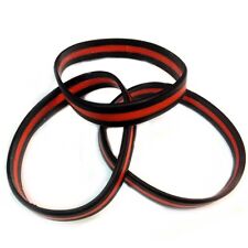 Thin Red Line Silicone Fireman Firefighter Bracelet Pack of 3 Adult Size picture