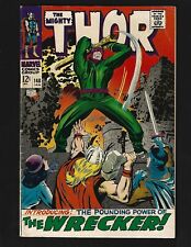 Thor #148 FNVF Kirby 1st & Origin Wrecker Loki Sif Origin Black Bolt Inhumans picture