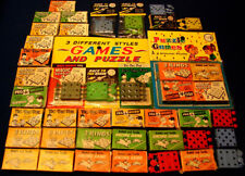 (40) BOXED OLD CRACKER JACK & CARDED MINIATURE NOVELTY TOY GAMES & PUZZLES picture