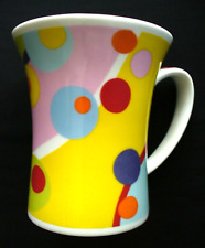 Colorful~CHURCHILL~Fine China~GEOMETRIC~Coffee Mug~FLARED~Made In India~EC picture