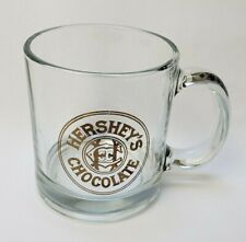 Hershey's Chocolate Clear Glass Coffee Mug Gold Print USA picture