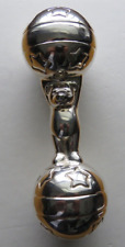 TIFFANY & CO STERLING SILVER CIRCUS BEAR BARBELL BABY RATTLE picture