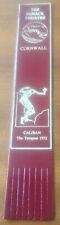 Minack Theatre 🎭 Cornwall Burgundy Vintage Leather Bookmark GVC B93 picture