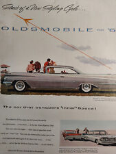 1958 Holiday Original Art Ad Advertisement OLDSMOBILE Ninety Eight for 59 picture