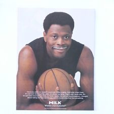 Patrick Ewing New York Knicks Vintage 1998 Milk Original Print Ad-8.5 x 11