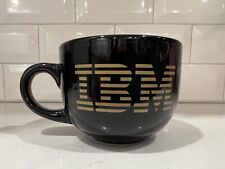 IBM Logo Large Black Ceramic Round  Coffee/Tea Cup 2 Sides Team Work/Peer Rec. picture