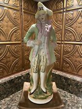 Vintage Heubach German Pottery Colonial French Man Bisque Porcelain Handpainted picture