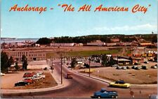 Anchorage Alaska railroad depot dock Elmandorf AFB autos aerial view F114 picture