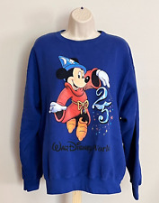 VTG 90s Walt Disney World 25th Anniversary Mickey Mouse Sweatshirt L, USA Made picture