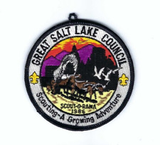 Boy Scout Patch Great Salt Lake Council 1986 Scout-O-Rama 3.5 inch picture