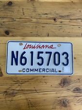 Vintage Louisiana Commercial US Car License Plate N615703 picture